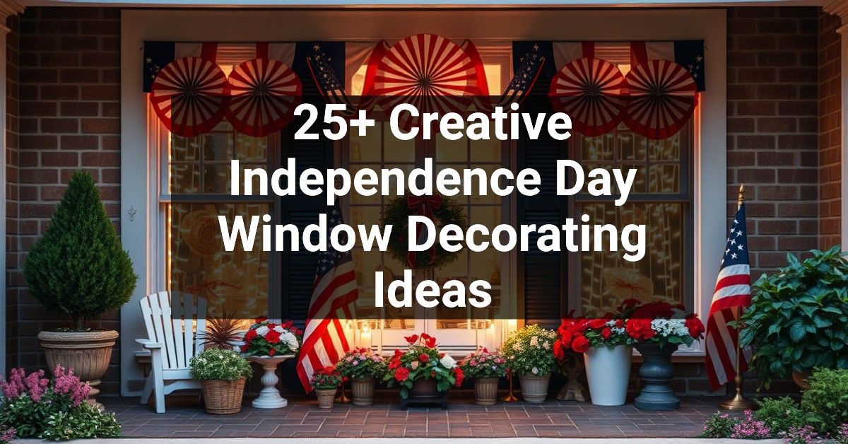 25+ Creative Independence Day Window Decorating Ideas