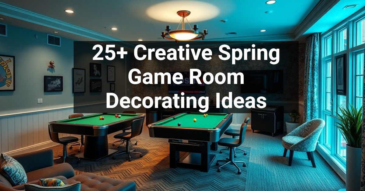 25+ Creative Spring Game Room Decorating Ideas