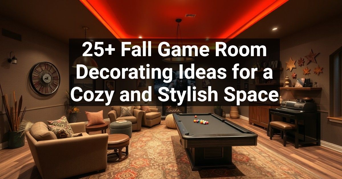 25+ Fall Game Room Decorating Ideas for a Cozy and Stylish Space