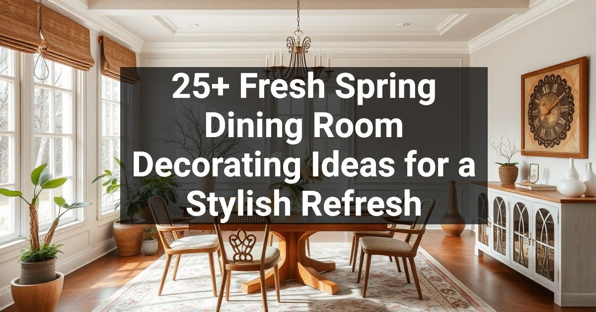 25+ Fresh Spring Dining Room Decorating Ideas for a Stylish Refresh