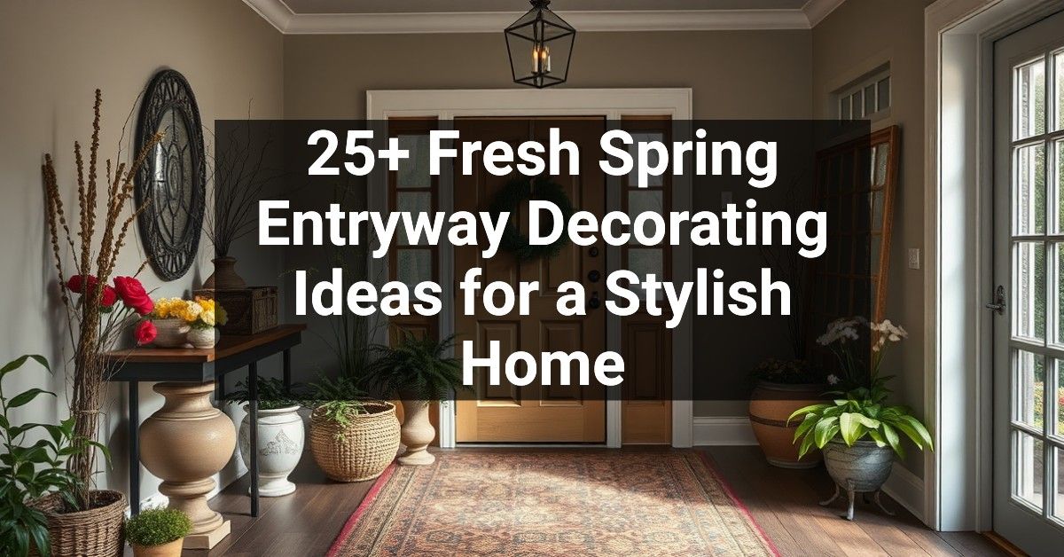 25+ Fresh Spring Entryway Decorating Ideas for a Stylish Home