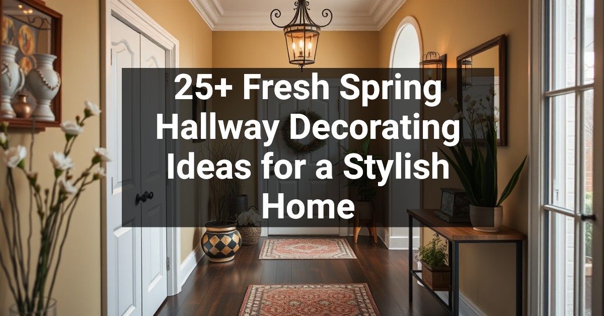 25+ Fresh Spring Hallway Decorating Ideas for a Stylish Home