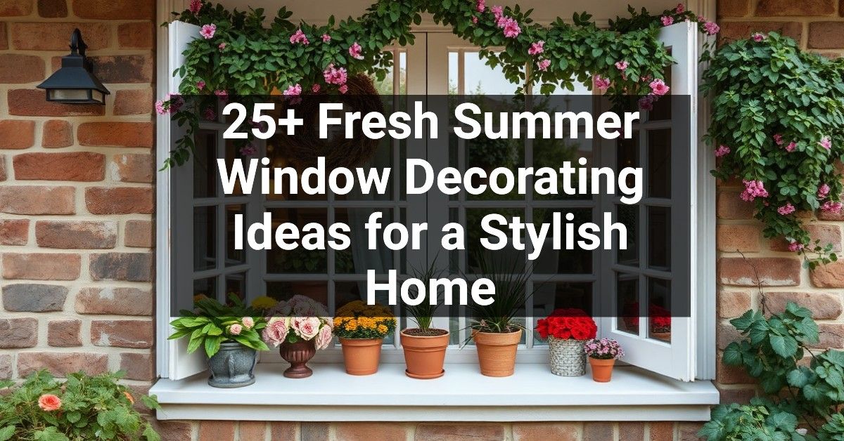 25+ Fresh Summer Window Decorating Ideas for a Stylish Home