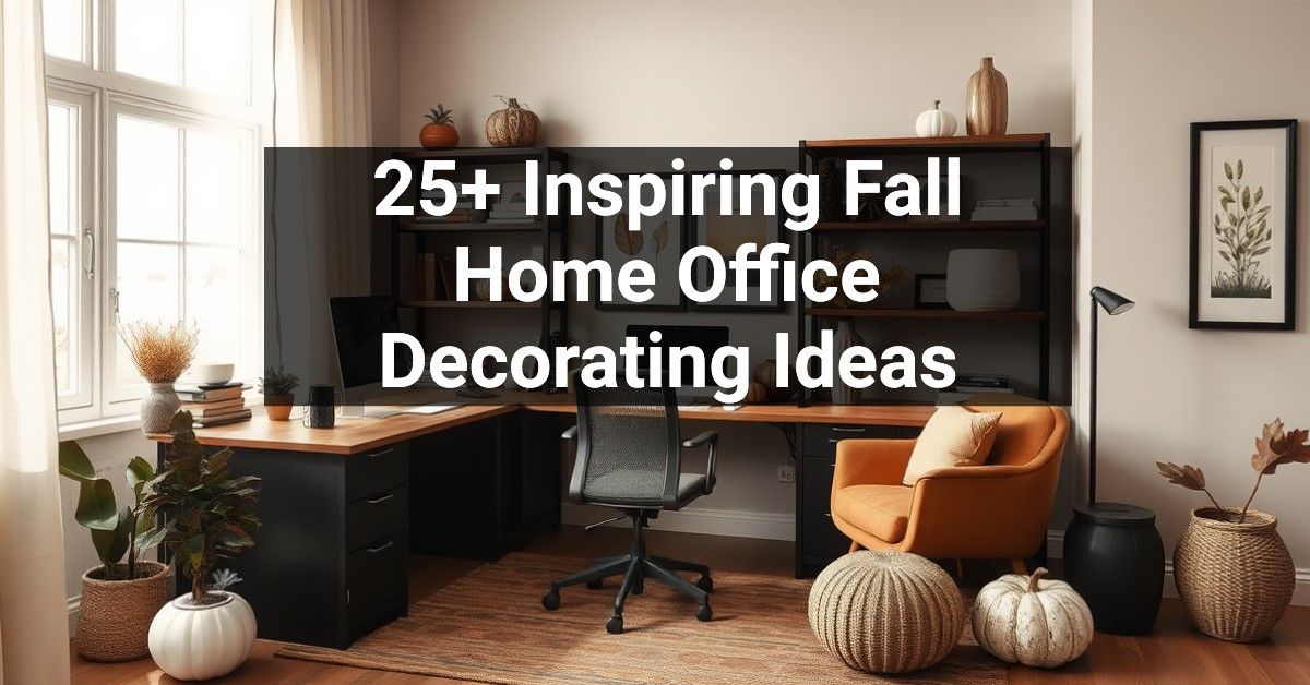 25+ Inspiring Fall Home Office Decorating Ideas