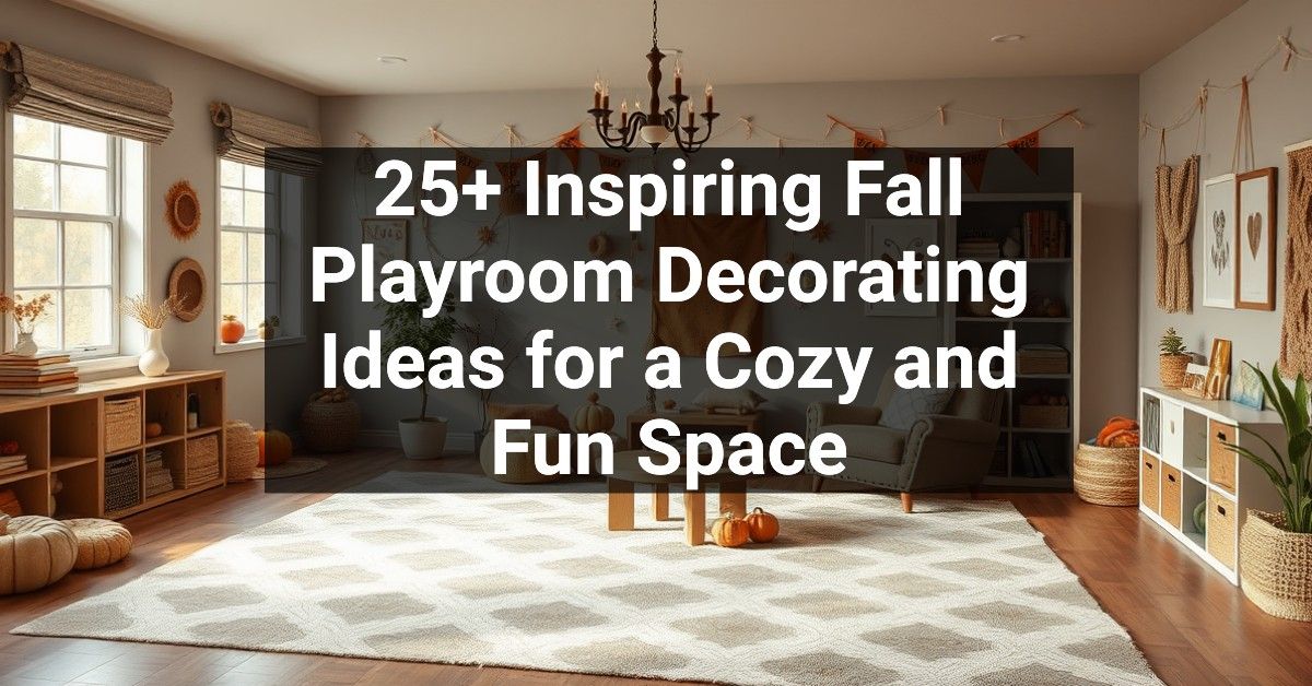 25+ Inspiring Fall Playroom Decorating Ideas for a Cozy and Fun Space