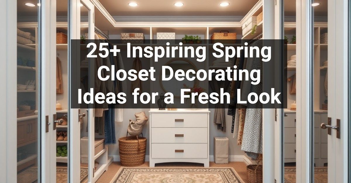 25+ Inspiring Spring Closet Decorating Ideas for a Fresh Look