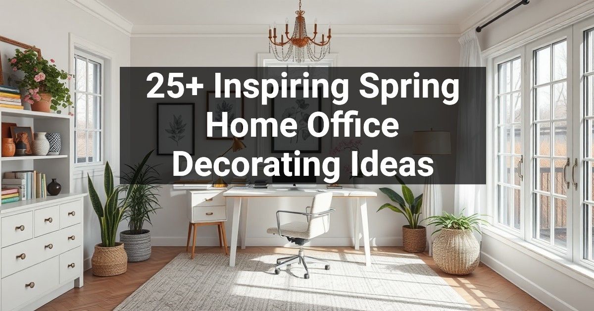 25+ Inspiring Spring Home Office Decorating Ideas