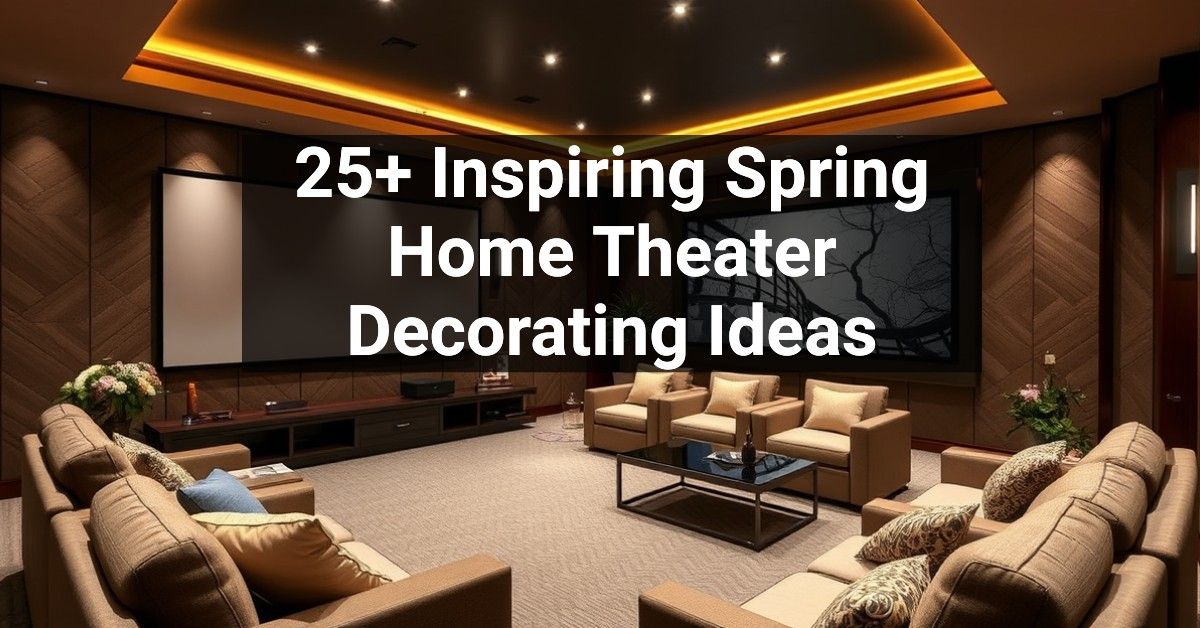 25+ Inspiring Spring Home Theater Decorating Ideas