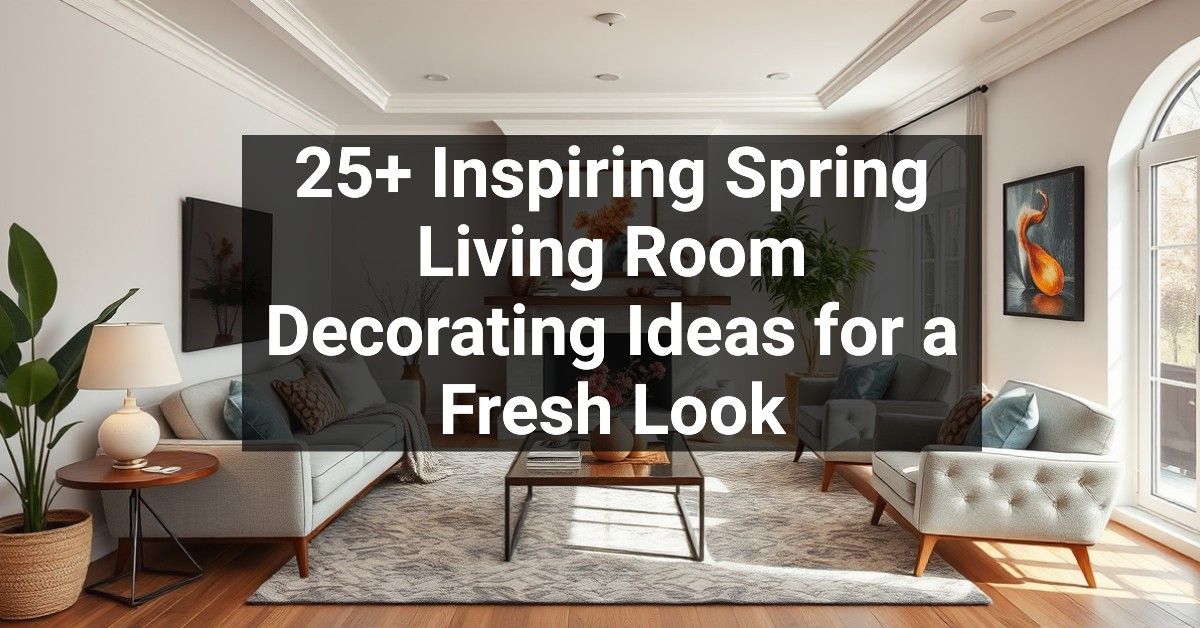 25+ Inspiring Spring Living Room Decorating Ideas for a Fresh Look