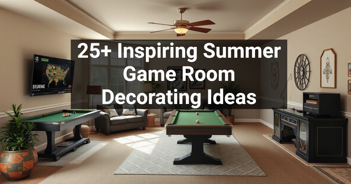 25+ Inspiring Summer Game Room Decorating Ideas