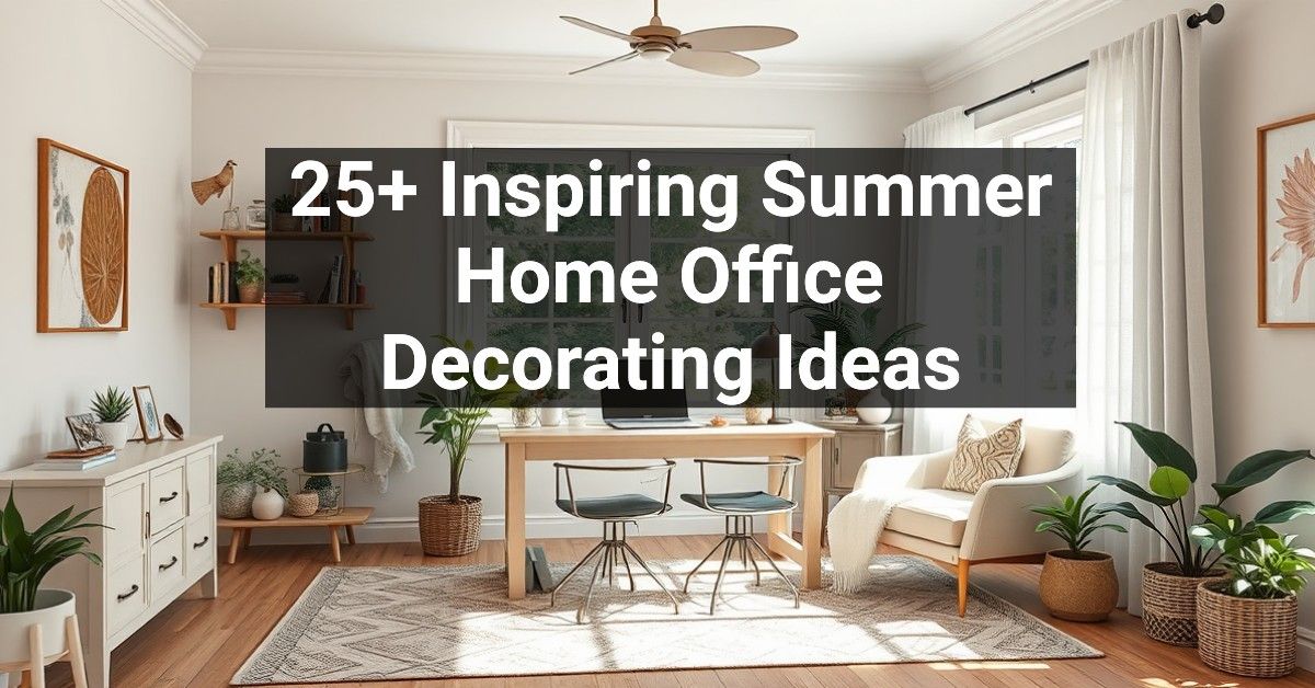 25+ Inspiring Summer Home Office Decorating Ideas