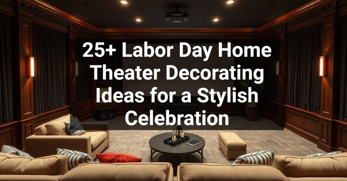 25+ Labor Day Home Theater Decorating Ideas for a Stylish Celebration