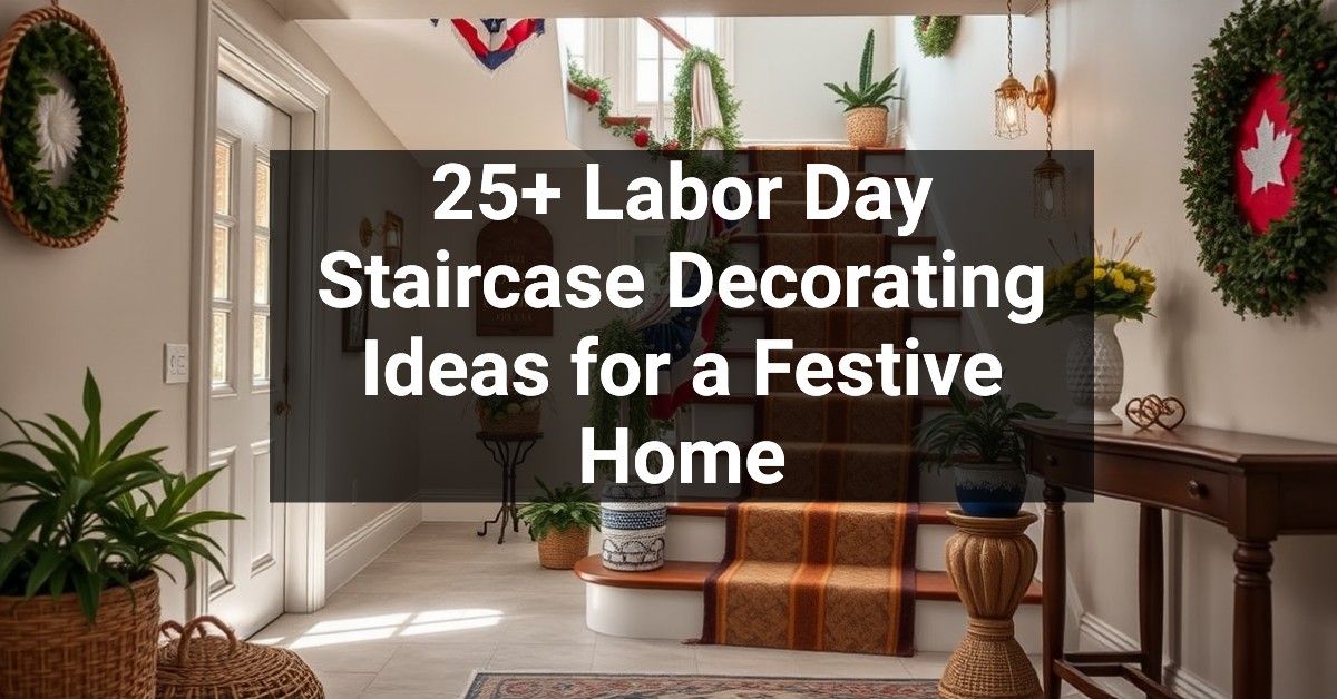 25+ Labor Day Staircase Decorating Ideas for a Festive Home