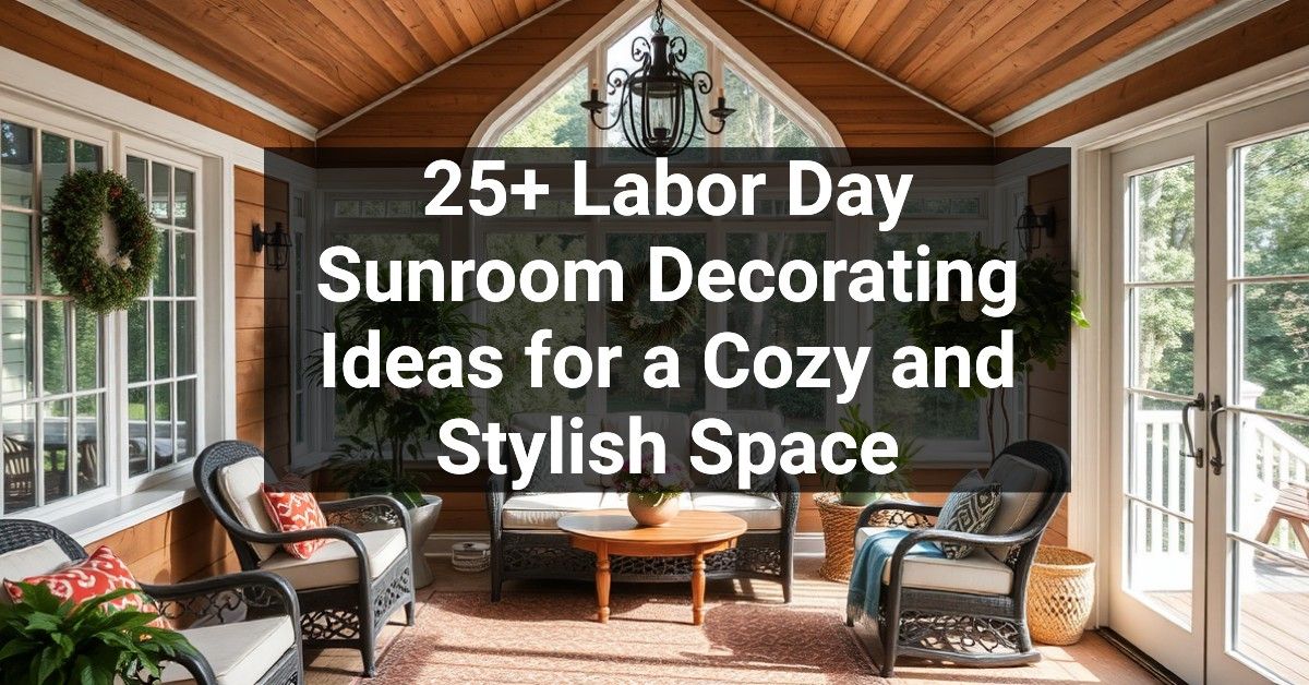 25+ Labor Day Sunroom Decorating Ideas for a Cozy and Stylish Space