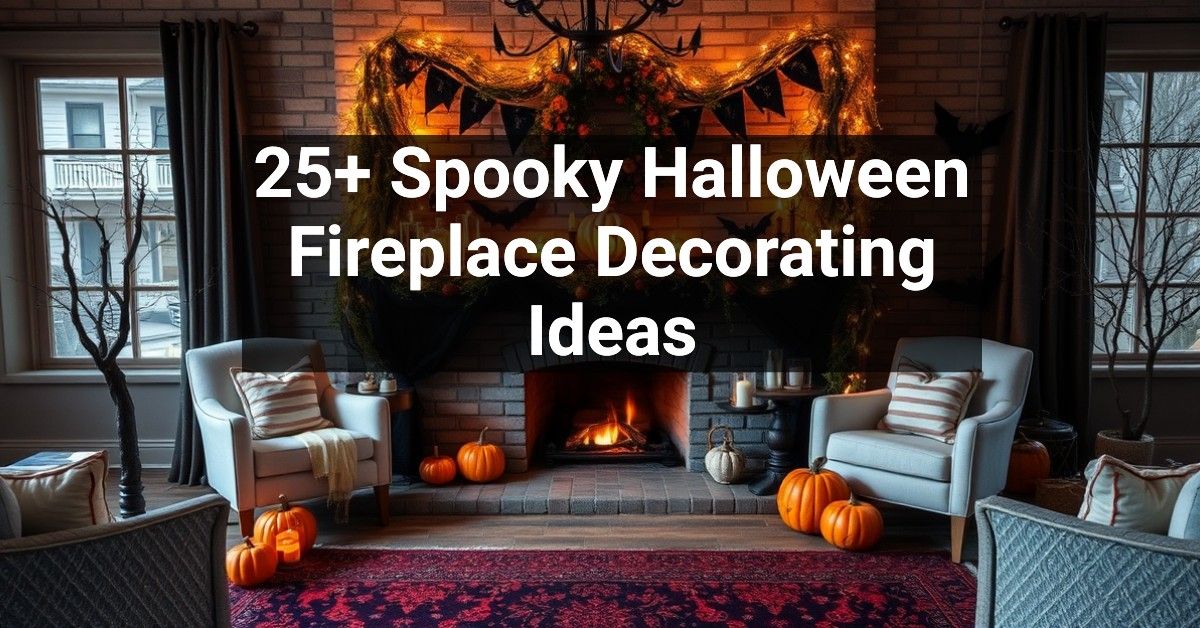 25+ Spooky Halloween Fireplace Decorating Ideas