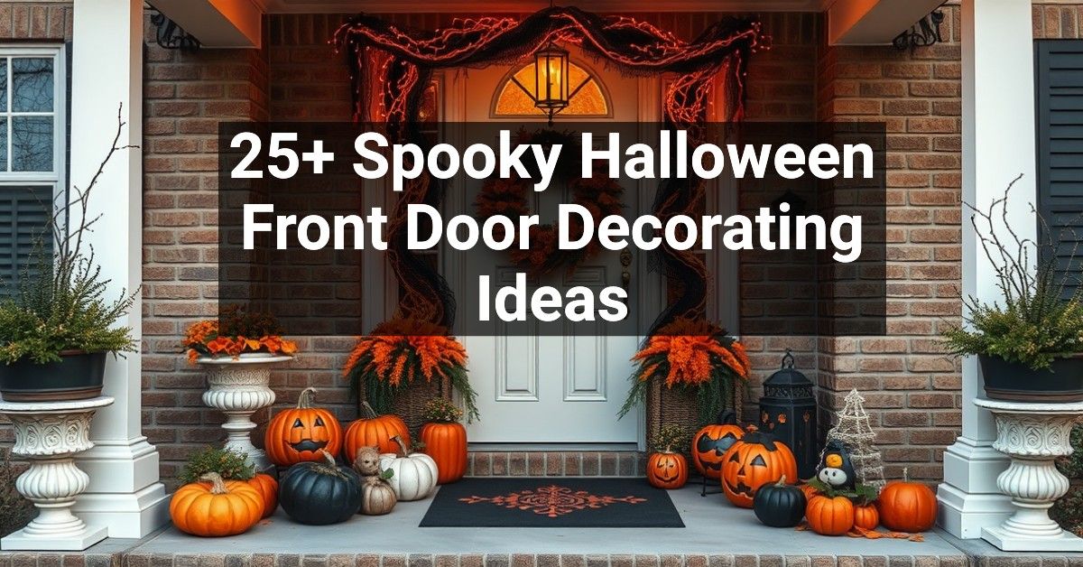 25+ Spooky Halloween Front Door Decorating Ideas