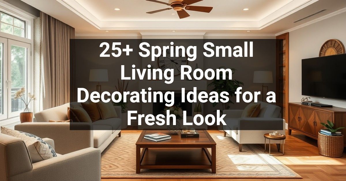 25+ Spring Small Living Room Decorating Ideas for a Fresh Look