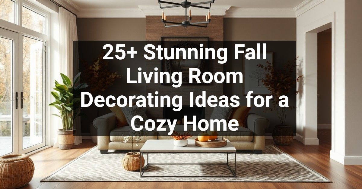 25+ Stunning Fall Living Room Decorating Ideas for a Cozy Home