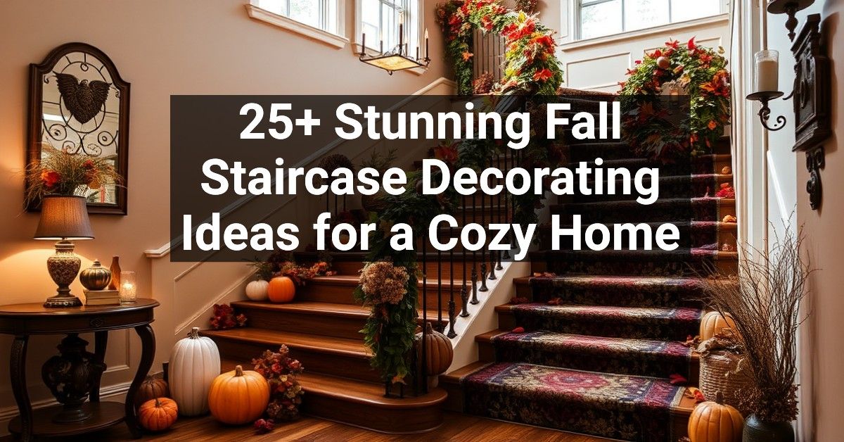 25+ Stunning Fall Staircase Decorating Ideas for a Cozy Home