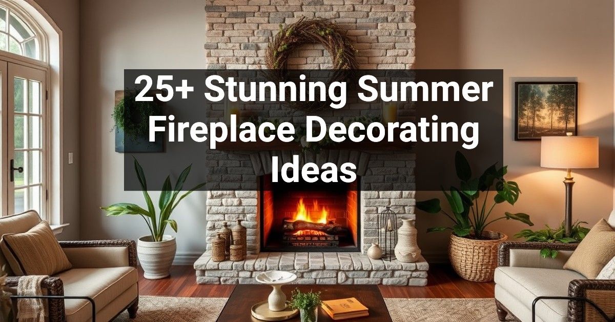 25+ Stunning Summer Fireplace Decorating Ideas