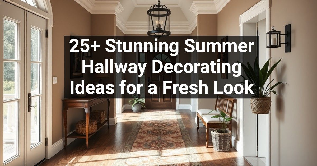 25+ Stunning Summer Hallway Decorating Ideas for a Fresh Look