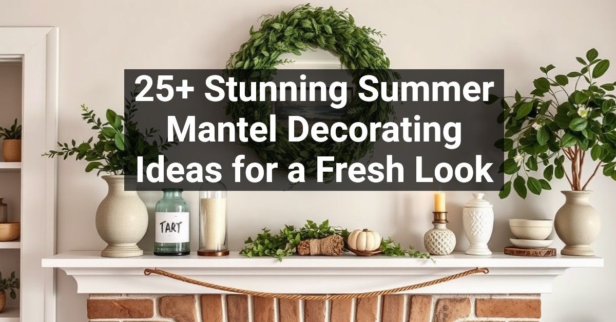 25+ Stunning Summer Mantel Decorating Ideas for a Fresh Look