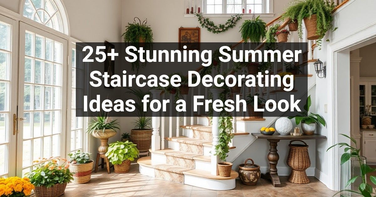 25+ Stunning Summer Staircase Decorating Ideas for a Fresh Look