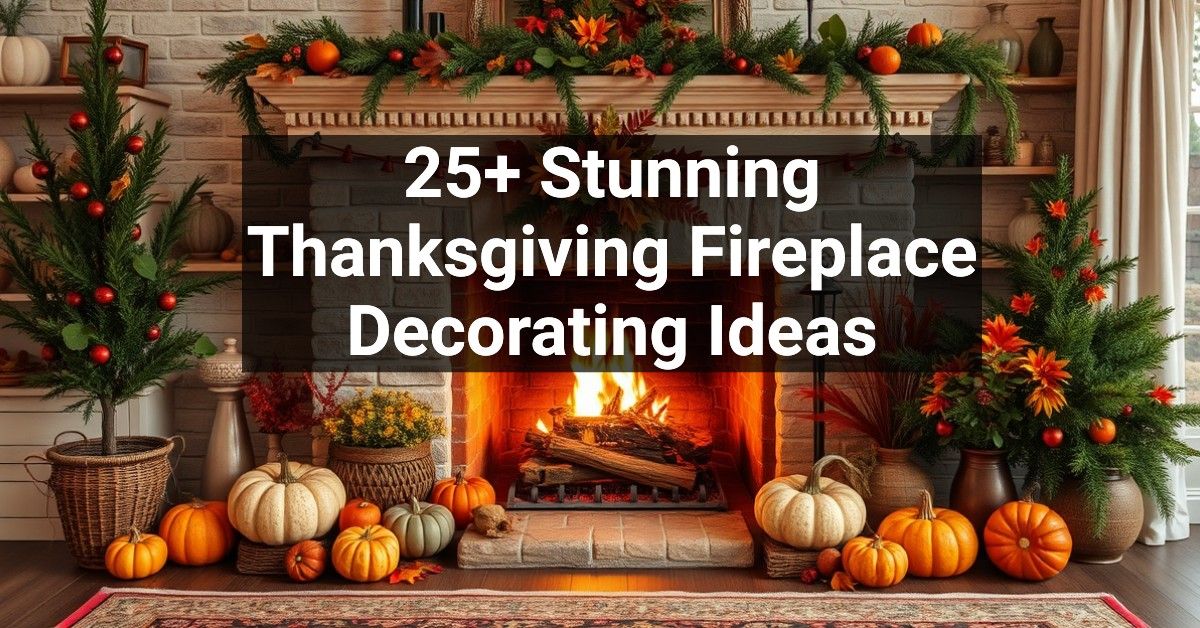 25+ Stunning Thanksgiving Fireplace Decorating Ideas