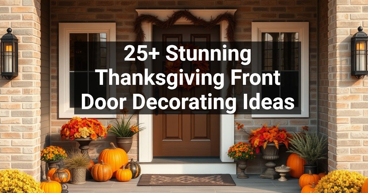 25+ Stunning Thanksgiving Front Door Decorating Ideas