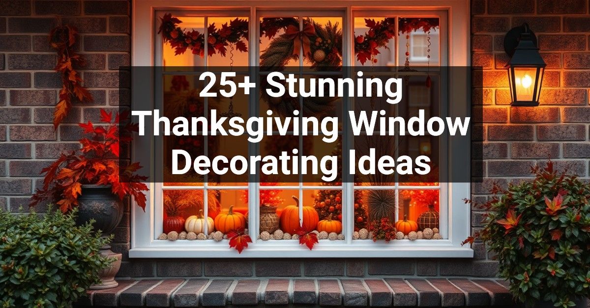 25+ Stunning Thanksgiving Window Decorating Ideas