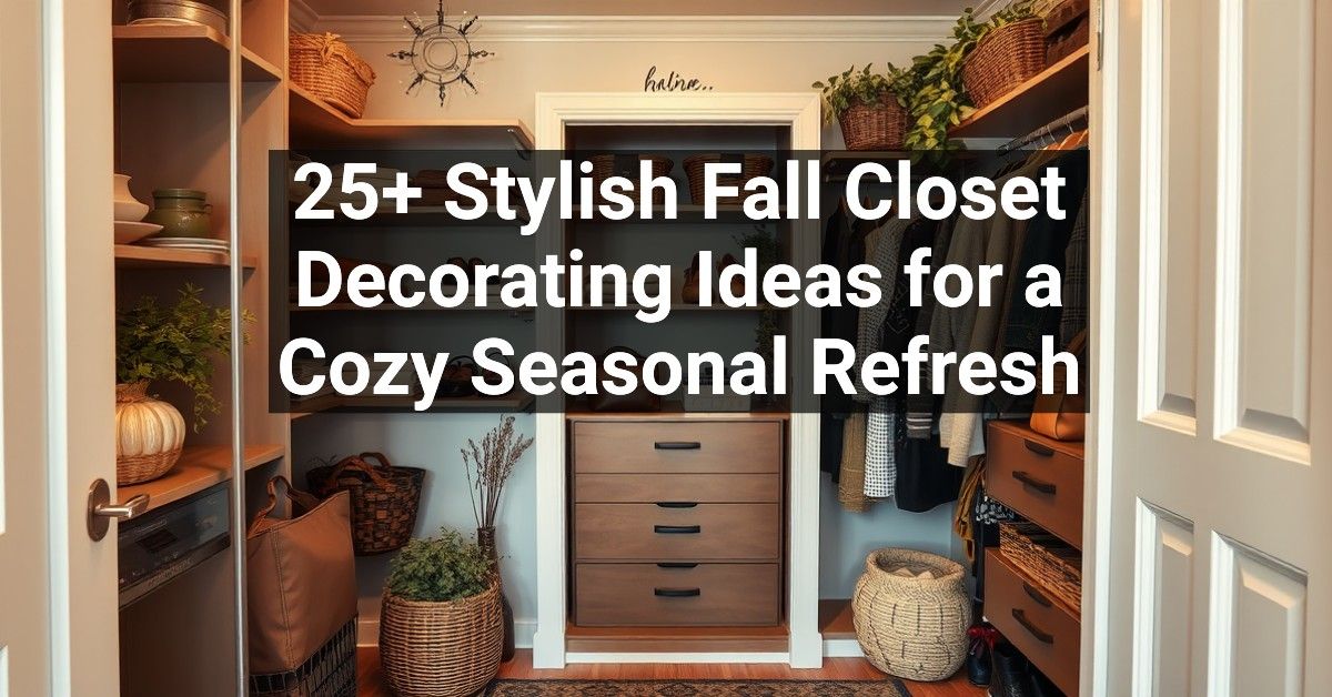 25+ Stylish Fall Closet Decorating Ideas for a Cozy Seasonal Refresh