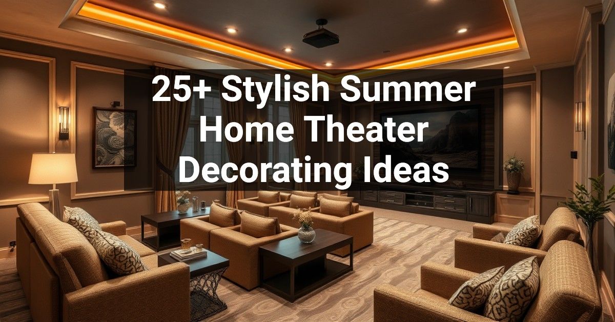 25+ Stylish Summer Home Theater Decorating Ideas