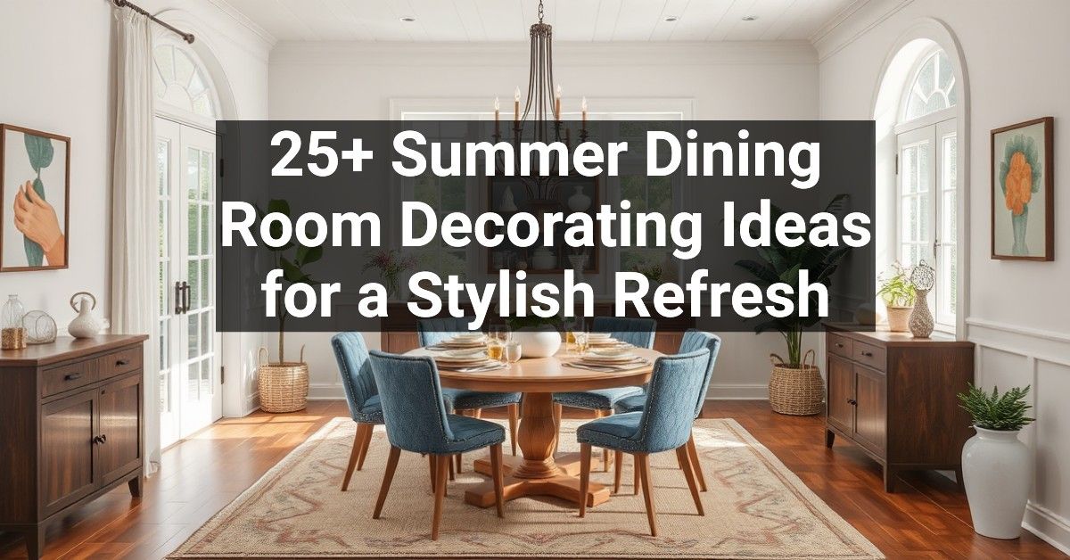 25+ Summer Dining Room Decorating Ideas for a Stylish Refresh