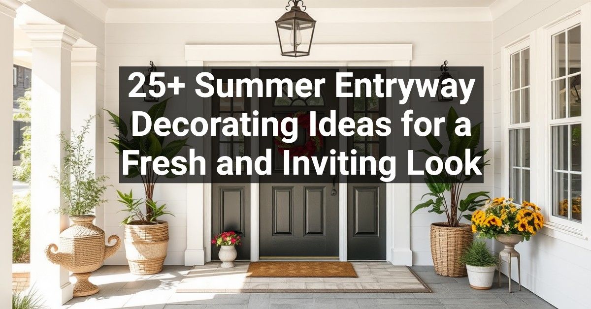 25+ Summer Entryway Decorating Ideas for a Fresh and Inviting Look