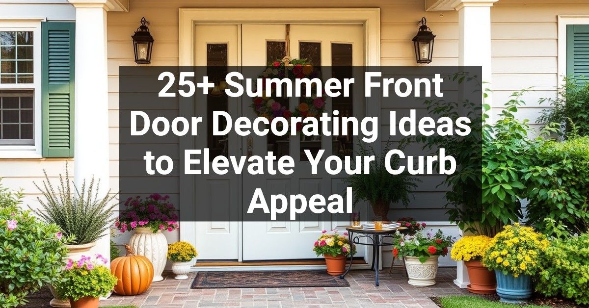 25+ Summer Front Door Decorating Ideas to Elevate Your Curb Appeal