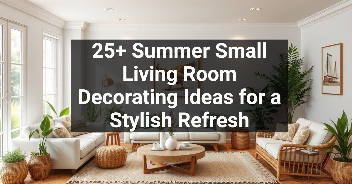 25+ Summer Small Living Room Decorating Ideas for a Stylish Refresh