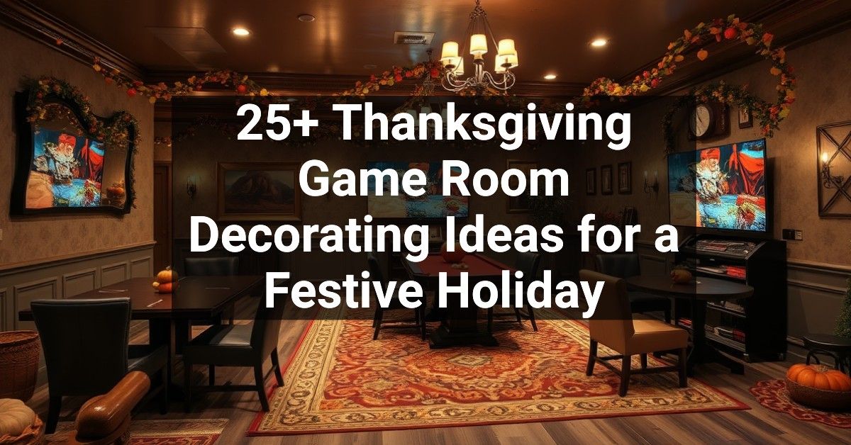 25+ Thanksgiving Game Room Decorating Ideas for a Festive Holiday