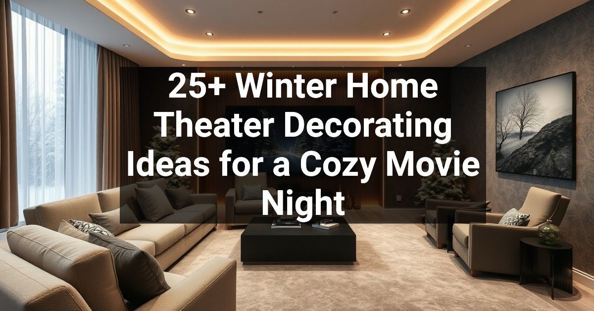 25+ Winter Home Theater Decorating Ideas for a Cozy Movie Night