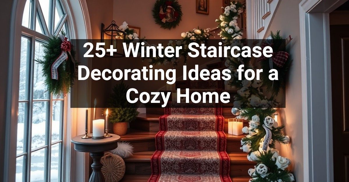 25+ Winter Staircase Decorating Ideas for a Cozy Home