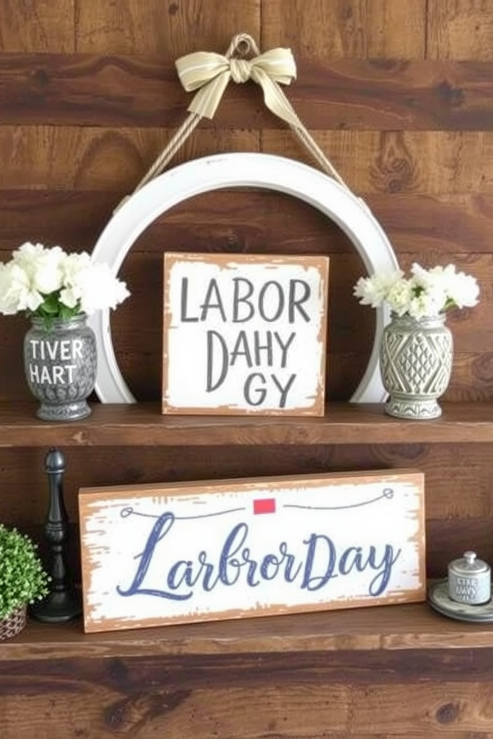 DIY painted wooden signs for decor. Create rustic charm with hand-painted messages and seasonal designs that celebrate Labor Day.