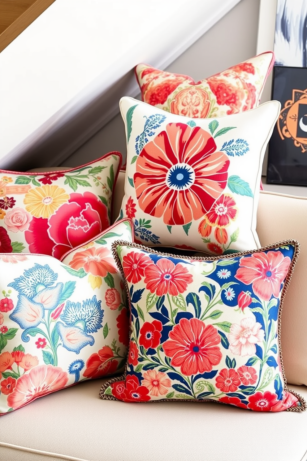 Bright floral throw pillows add a touch of comfort and vibrancy to any living space. These pillows feature a mix of bold colors and intricate patterns that can enhance the overall aesthetic of your home. For Memorial Day, consider decorating your attic with a patriotic theme. Incorporate red, white, and blue accents through throws, artwork, and decorative items to create a festive atmosphere.