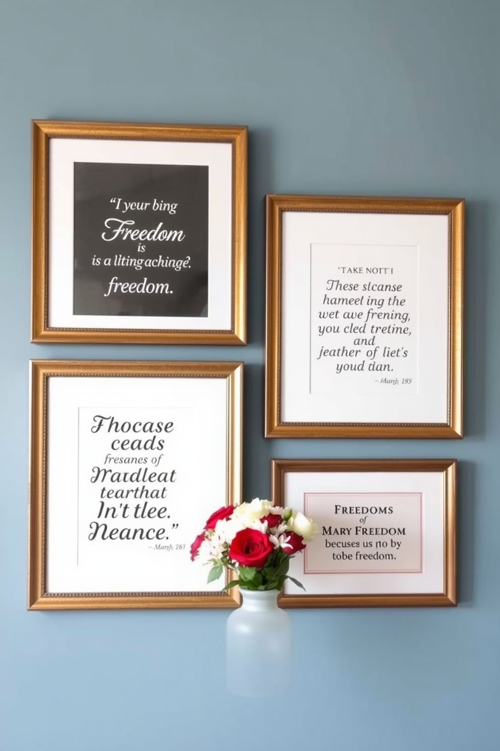 Framed quotes about freedom create an inspiring atmosphere in any room. Choose elegant frames that complement your decor style and arrange them in a gallery wall format. Memorial Day decor can honor the spirit of the holiday while adding a festive touch to your space. Incorporate red, white, and blue accents through pillows, table settings, and wall art. Small space decorating ideas focus on maximizing functionality without sacrificing style. Use multi-purpose furniture and light color palettes to create an illusion of more space while adding personal touches through decor.