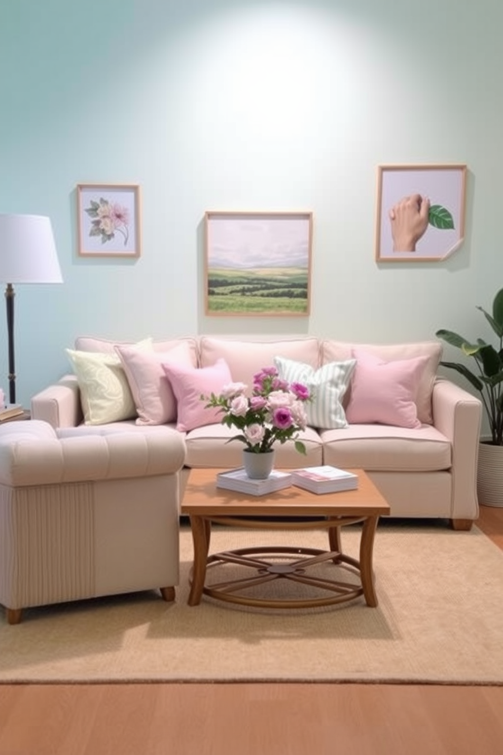 Brighten spaces with light pastel colors. Use soft hues like mint green, blush pink, and pale yellow to create a fresh and airy atmosphere. Incorporate light pastel furnishings and accessories to enhance the summer vibe. Consider adding pastel throw pillows, rugs, and artwork to complement the seasonal decor.